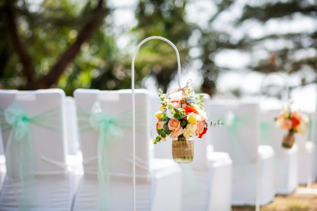 Phuket beach wedding photographer garden