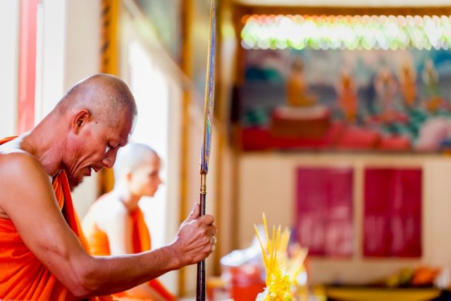 monk blessing Thailand