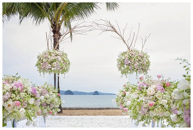 Phuket villa wedding florist